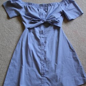 Off the Shoulder Button Up Sundress